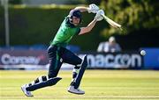 10 May 2024; Lorcan Tucker of Ireland during match one of the Floki Men's T20 International Series between Ireland and Pakistan at Castle Avenue Cricket Ground in Dublin. Photo by Seb Daly/Sportsfile