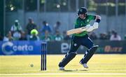 10 May 2024; George Dockrell of Ireland during match one of the Floki Men's T20 International Series between Ireland and Pakistan at Castle Avenue Cricket Ground in Dublin. Photo by Seb Daly/Sportsfile