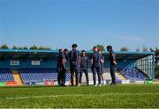 10 May 2024; Waterford players walk the pitch before the SSE Airtricity Men's Premier Division match between Waterford and Dundalk at the Regional Sports Centre in Waterford. Photo by Michael P Ryan/Sportsfile