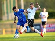 10 May 2024; Daryl Horgan of Dundalk in action against Dean McMenamy of Waterford during the SSE Airtricity Men's Premier Division match between Waterford and Dundalk at the Regional Sports Centre in Waterford. Photo by Michael P Ryan/Sportsfile