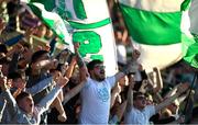 10 May 2024; Shamrock Rovers supporters react to their side's first goal during the SSE Airtricity Men's Premier Division match between Shamrock Rovers and St Patrick's Athletic at Tallaght Stadium in Dublin. Photo by Shauna Clinton/Sportsfile