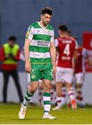 10 May 2024; Neil Farrugia of Shamrock Rovers after his side conceded a second goal during the SSE Airtricity Men's Premier Division match between Shamrock Rovers and St Patrick's Athletic at Tallaght Stadium in Dublin. Photo by Stephen McCarthy/Sportsfile