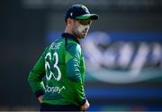 10 May 2024; Andrew Balbirnie of Ireland during match one of the Floki Men's T20 International Series between Ireland and Pakistan at Castle Avenue Cricket Ground in Dublin. Photo by Seb Daly/Sportsfile