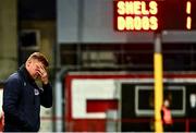 10 May 2024; Shelbourne manager Damien Duff reacts during the SSE Airtricity Men's Premier Division match between Shelbourne and Drogheda United at Tolka Park in Dublin. Photo by Piaras Ó Mídheach/Sportsfile