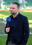 10 May 2024; RTÉ's Conan Byrne before the SSE Airtricity Men's Premier Division match between Shamrock Rovers and St Patrick's Athletic at Tallaght Stadium in Dublin. Photo by Stephen McCarthy/Sportsfile