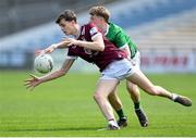 11 May 2024;  Rory Cole of Westmeath in action against Craig O'Connell of Limerick during the EirGrid GAA All-Ireland Football U20 B Championship semi-final match between Westmeath and Limerick at FBD Semple Stadium in Thurles, Tipperary. Photo by David Fitzgerald/Sportsfile