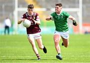 11 May 2024; Seanaí Bracken of Westmeath in action against Jamie Behan of Limerick during the EirGrid GAA All-Ireland Football U20 B Championship semi-final match between Westmeath and Limerick at FBD Semple Stadium in Thurles, Tipperary. Photo by David Fitzgerald/Sportsfile