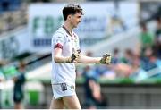 11 May 2024; Senan O'Driscoll of Westmeath celebrates his side's first goal during the EirGrid GAA All-Ireland Football U20 B Championship semi-final match between Westmeath and Limerick at FBD Semple Stadium in Thurles, Tipperary. Photo by David Fitzgerald/Sportsfile