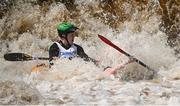 11 May 2024; Tom Fitzgerald and Elliott Whiteman competing in the K2 Adult and Junior class during The 63rd International Liffey Descent at The K Club in Straffan, Kildare. Photo by Seb Daly/Sportsfile