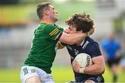 11 May 2024; Luke Crowley of Kerry in action against Liam Kelly of Meath during the EirGrid GAA All-Ireland Football U20 Championship semi-final match between Meath and Kerry at FBD Semple Stadium in Thurles, Tipperary. Photo by David Fitzgerald/Sportsfile