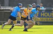 11 May 2024; Eoghan O'Donnell of Dublin in action against Conal Cunning of Antrim during the Leinster GAA Hurling Senior Championship Round 3 match between Dublin and Antrim at Parnell Park in Dublin. Photo by Ben McShane/Sportsfile