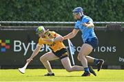 11 May 2024; Conal Cunning of Antrim in action against Eoghan O'Donnell of Dublin during the Leinster GAA Hurling Senior Championship Round 3 match between Dublin and Antrim at Parnell Park in Dublin. Photo by Ben McShane/Sportsfile