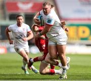 11 May 2024; Eric O’Sullivan of Ulster is tackled by Gareth Davies of Scarlets during the United Rugby Championship match between Scarlets and Ulster at Parc Y Scarlets in Llanelli, Wales. Photo by Chris Fairweather/Sportsfile