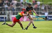 11 May 2024; Tom Phelan of Kilkenny in action against Niall Bolger of Carlow during the Leinster GAA Hurling Senior Championship Round 3 match between Carlow and Kilkenny at Netwatch Cullen Park in Carlow. Photo by Piaras Ó Mídheach/Sportsfile