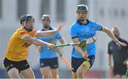 11 May 2024; Brian Hayes of Dublin in action against Ryan McGarry of Antrim during the Leinster GAA Hurling Senior Championship Round 3 match between Dublin and Antrim at Parnell Park in Dublin. Photo by Ben McShane/Sportsfile
