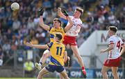 11 May 2024; Ronan Fox of Tyrone in action against Conor Harley of Roscommon during the EirGrid GAA All-Ireland Football U20 Championship semi-final match between Roscommon and Tyrone at Kingspan Breffni in Cavan. Photo by Sam Barnes/Sportsfile