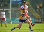 11 May 2024; Robert Heneghan of Roscommon is fouled by Conor O'Neill of Tyrone during the EirGrid GAA All-Ireland Football U20 Championship semi-final match between Roscommon and Tyrone at Kingspan Breffni in Cavan. Photo by Sam Barnes/Sportsfile