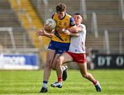 11 May 2024; Niall O'Donnell of Roscommon in action against Michael Rafferty of Tyrone during the EirGrid GAA All-Ireland Football U20 Championship semi-final match between Roscommon and Tyrone at Kingspan Breffni in Cavan. Photo by Sam Barnes/Sportsfile