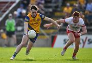 11 May 2024; Shane McGinley of Roscommon in action against Callum Daly of Tyrone during the EirGrid GAA All-Ireland Football U20 Championship semi-final match between Roscommon and Tyrone at Kingspan Breffni in Cavan. Photo by Sam Barnes/Sportsfile