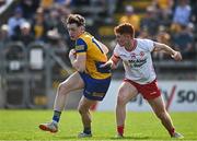 11 May 2024; Shane McGinley of Roscommon in action against Callum Daly of Tyrone during the EirGrid GAA All-Ireland Football U20 Championship semi-final match between Roscommon and Tyrone at Kingspan Breffni in Cavan. Photo by Sam Barnes/Sportsfile