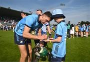 11 May 2024; Chris Crummey of Dublin signs autographs for supporters after the Leinster GAA Hurling Senior Championship Round 3 match between Dublin and Antrim at Parnell Park in Dublin. Photo by Ben McShane/Sportsfile