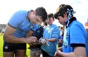 11 May 2024; Eoghan O'Donnell of Dublin signs autographs for supporters after the Leinster GAA Hurling Senior Championship Round 3 match between Dublin and Antrim at Parnell Park in Dublin. Photo by Ben McShane/Sportsfile