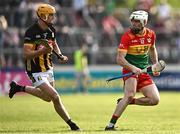 11 May 2024; Martin Kavanagh of Carlow in action against Shane Murphy of Kilkenny during the Leinster GAA Hurling Senior Championship Round 3 match between Carlow and Kilkenny at Netwatch Cullen Park in Carlow. Photo by Piaras Ó Mídheach/Sportsfile
