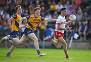 11 May 2024; Gavin Potter of Tyrone in action against Conor Harley of Roscommon during the EirGrid GAA All-Ireland Football U20 Championship semi-final match between Roscommon and Tyrone at Kingspan Breffni in Cavan. Photo by Sam Barnes/Sportsfile