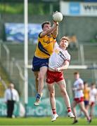 11 May 2024; Conor Harley of Roscommon in action against Cormac Devlin of Tyrone during the EirGrid GAA All-Ireland Football U20 Championship semi-final match between Roscommon and Tyrone at Kingspan Breffni in Cavan. Photo by Sam Barnes/Sportsfile