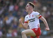11 May 2024; Eoin McElholm of Tyrone celebrates after scoring his side's third goal during the EirGrid GAA All-Ireland Football U20 Championship semi-final match between Roscommon and Tyrone at Kingspan Breffni in Cavan. Photo by Sam Barnes/Sportsfile