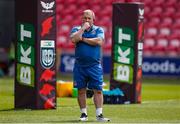 11 May 2024; Ulster head coach Richie Murphy during the warm up before the United Rugby Championship match between Scarlets and Ulster at Parc Y Scarlets in Llanelli, Wales. Photo by Gruff Thomas/Sportsfile