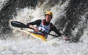 11 May 2024; Daniel Stratford, competing in the K1 Class C, during The 63rd International Liffey Descent at Lucan Weir in Lucan, Dublin. Photo by Seb Daly/Sportsfile