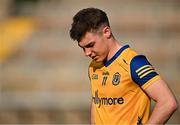 11 May 2024; Bobby Nugent of Roscommon dejected after his side's defeat in the EirGrid GAA All-Ireland Football U20 Championship semi-final match between Roscommon and Tyrone at Kingspan Breffni in Cavan. Photo by Sam Barnes/Sportsfile