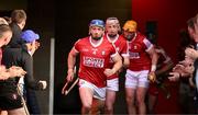 11 May 2024; Cork captain Sean O Donoghue leads his side out ahead of the Munster GAA Hurling Senior Championship Round 3 match between Cork and Limerick at SuperValu Páirc Ui Chaoimh in Cork. Photo by Daire Brennan/Sportsfile