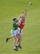 11 May 2024; Seamus Harnedy of Cork in action against Diarmaid Byrnes of Limerick during the Munster GAA Hurling Senior Championship Round 3 match between Cork and Limerick at SuperValu Páirc Ui Chaoimh in Cork. Photo by Stephen McCarthy/Sportsfile