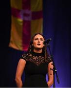 11 May 2024; Leah Nic Conmara of CLG Acla, representing Mayo and Connacht, in the Amhránaíocht Aonair competition during the Scór Sinsear 2024 All-Ireland Finals at the INEC Arena in Killarney, Kerry. Photo by Shauna Clinton/Sportsfile