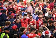 11 May 2024; Ger Mellerick, 17, of Cork with supporters after the Munster GAA Hurling Senior Championship Round 3 match between Cork and Limerick at SuperValu Páirc Ui Chaoimh in Cork. Photo by Stephen McCarthy/Sportsfile