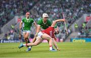 11 May 2024; Alan Connolly of Cork is tackled by Kyle Hayes of Limerick during the Munster GAA Hurling Senior Championship Round 3 match between Cork and Limerick at SuperValu Páirc Ui Chaoimh in Cork. Photo by Stephen McCarthy/Sportsfile