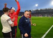 11 May 2024; Cork manager Pat Ryan at the final whistle of the Munster GAA Hurling Senior Championship Round 3 match between Cork and Limerick at SuperValu Páirc Ui Chaoimh in Cork. Photo by Daire Brennan/Sportsfile