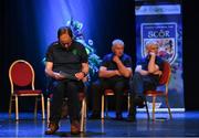 11 May 2024; The Corr na Féinne team, including Brian Doyle, Tommy McGibney, Martin Maguire and Michael Dinneny, representing Cavan in the Tráth na gCeist competition during the Scór Sinsear 2024 All-Ireland Finals at the INEC Arena in Killarney, Kerry. Photo by Shauna Clinton/Sportsfile