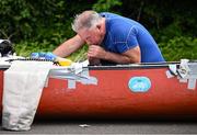 11 May 2024; Brian McNulty prepares his boat before The 63rd International Liffey Descent at The K Club in Straffan, Kildare. Photo by Seb Daly/Sportsfile