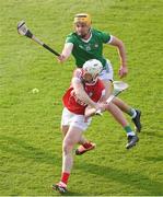 11 May 2024; Patrick Horgan of Cork in action against Cathal O'Neill of Limerick during the Munster GAA Hurling Senior Championship Round 3 match between Cork and Limerick at SuperValu Páirc Ui Chaoimh in Cork. Photo by Stephen McCarthy/Sportsfile