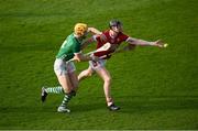 11 May 2024; Damien Cahalane of Cork in action against Séamus Flanagan of Limerick during the Munster GAA Hurling Senior Championship Round 3 match between Cork and Limerick at SuperValu Páirc Ui Chaoimh in Cork. Photo by Stephen McCarthy/Sportsfile