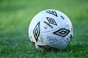 10 May 2024; A match ball during the SSE Airtricity Men's Premier Division match between Shelbourne and Drogheda United at Tolka Park in Dublin. Photo by Piaras Ó Mídheach/Sportsfile