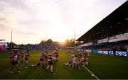 11 May 2024; Action from the Bank of Ireland Half-time Minis match between Monkstown and Carlingford at the United Rugby Championship match between Leinster and Ospreys at the RDS Arena in Dublin. Photo by Ramsey Cardy/Sportsfile