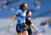 12 May 2024; Hannah Tyrrell of Dublin celebrates a score during the Leinster LGFA Senior Football Championship final match between Dublin and Meath at Croke Park in Dublin. Photo by Ben McShane/Sportsfile