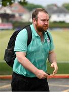 12 May 2024; Ireland captain Paul Stirling arrives before match two of the Floki Men's T20 International Series between Ireland and Pakistan at Castle Avenue Cricket Ground in Dublin. Photo by Seb Daly/Sportsfile