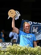 12 May 2024; Dublin captain Carla Rowe lifts the Mary Ramsbottom Cup after her sides victory in the Leinster LGFA Senior Football Championship final match between Dublin and Meath at Croke Park in Dublin. Photo by Harry Murphy/Sportsfile