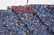 12 May 2024; A section of Louth supporters are seen in Hill 16, among the Dublin supporters, during the Leinster GAA Football Senior Championship final match between Dublin and Louth at Croke Park in Dublin. Photo by Ben McShane/Sportsfile