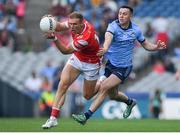 12 May 2024; Conor Grimes of Louth is tackled by is tackled by Cormac Costello of Dublin during the Leinster GAA Football Senior Championship final match between Dublin and Louth at Croke Park in Dublin. Photo by Shauna Clinton/Sportsfile
